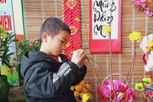 Công tác chuẩn bị đón tết của cô trò trường MN xã Bắc La